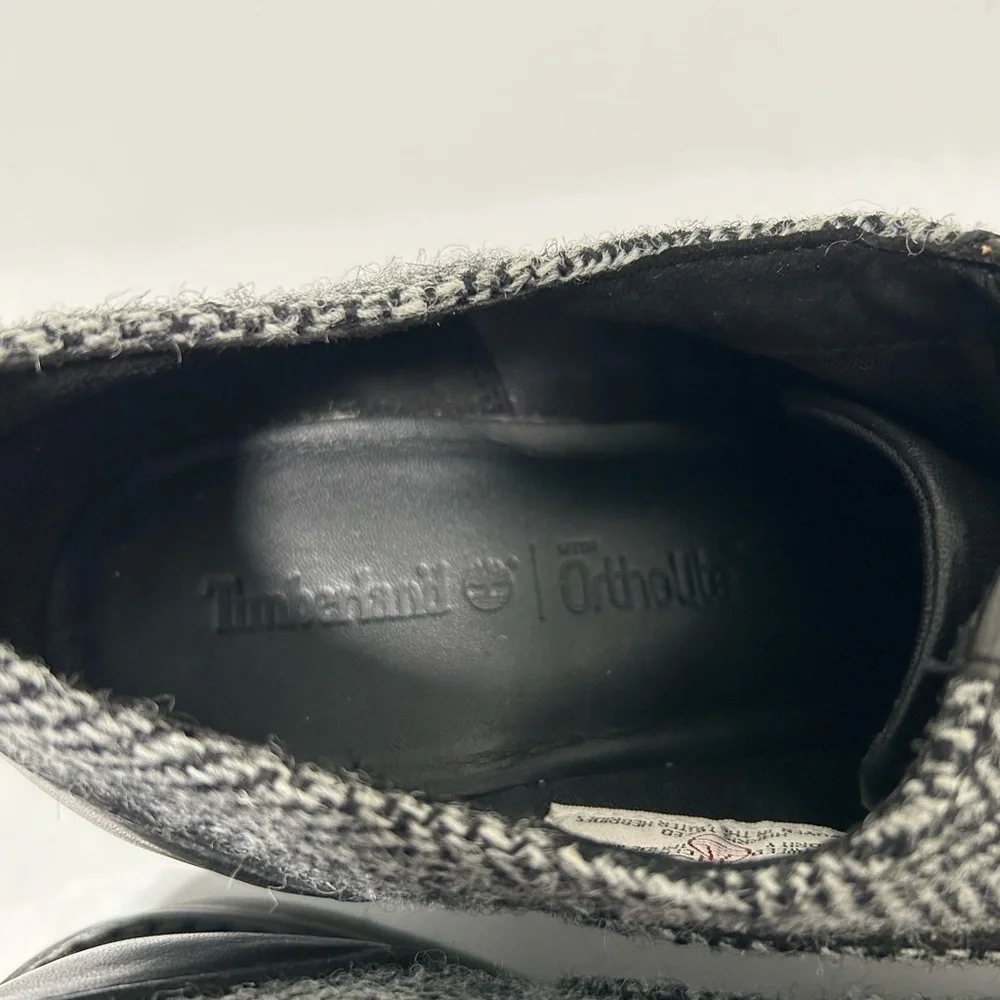 Timberland Harris Tweed Oxford Shoes Black Gray Size 10